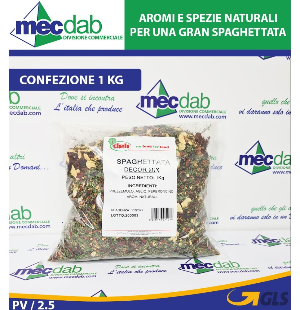 Spezie Aromi Naturali Per Spaghettata Aglio Olio e Peperoncino Confezione 1 Kg|13,75 €