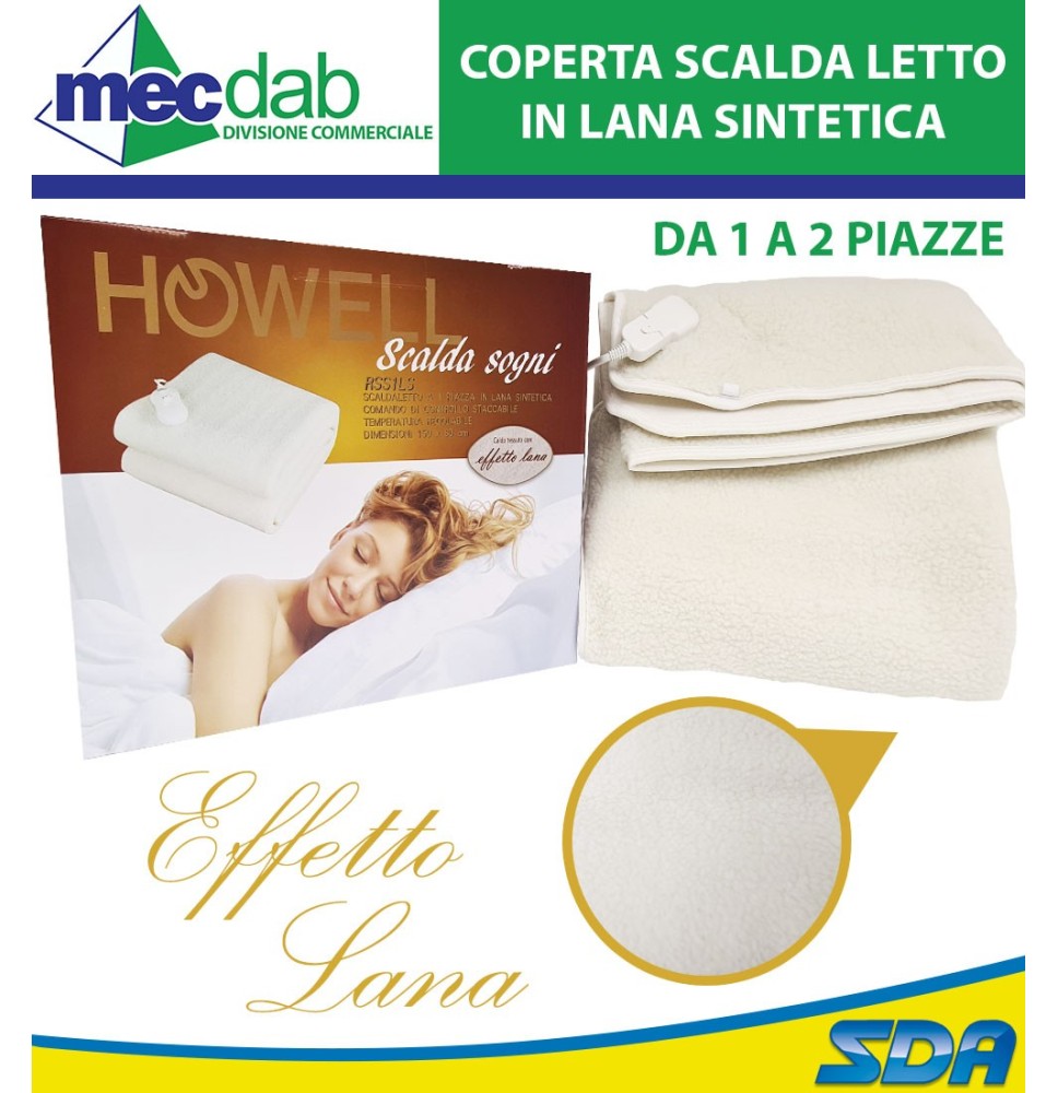 Coperta Scaldaletto Ad 1 o 2 Piazze In Lana Sintetica Howell Scalda Sogni|29,00 €