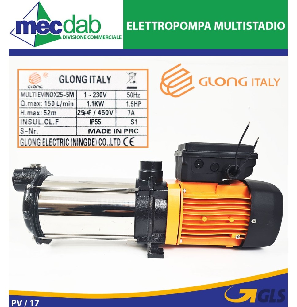 Elettropompa Autodescante Monofase Multiuso Per Autoclave 1.5 HP 230V 1.1 KW|262,00 €