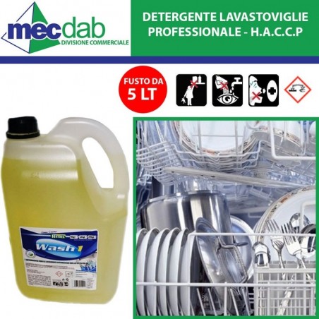 Detergente Per Lavastoviglie 5LT Professionale Redel Wash 1 - HACCP | Mec.Dab SRL | RedelCasa, Arredamento & Bricolage |8033182610417