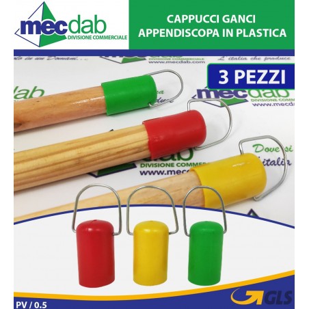 Cappucci Ganci Appendiscopa in Plastica Conf 3 I Casautili | Mec.Dab SRL | Generica - Senza MarcaCasa, Arredamento & Bricolage |8006700024706