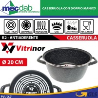 Casseruola Antiaderente 2 Manici Ad Induzione Gas Ed Elettrico Vitrinor K2|16,50 €