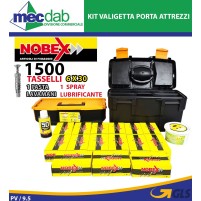 Kit Valigetta Porta Utensili Con 1500 Tasselli in Nylon Pasta Lavamani e Spray Lubrificante Nobex