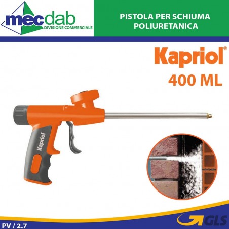 Pistola Professionale In Metallo Per Schiuma Poliuretanica 400ml Kapriol