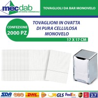 Tovaglioli Da Bar Monovelo Per Espositori Bancone 2000 Pezzi 17 x 17 Cm|6,00 €