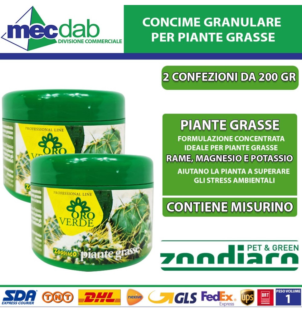 Concime Rinforzante Per Piante Grasse a Basso Tenore Di Cloro 2 Confezioni Da 200Gr. Oro Verde|10,00 € Concime Rinforzante Per Piante Grasse a Basso Tenore Di Cloro 2 Confezioni Da 200Gr. Oro Verde|10,00 €