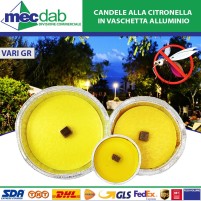Candele Ceri Alla Citronella In Vaschetta Alluminio Vari Gr GDLC