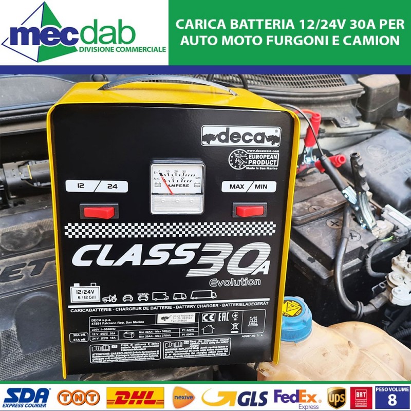 Caricabatterie Per Auto Furgoni e Camion 12/24V 30A Deca Class 30A|Generica - Senza Marca
