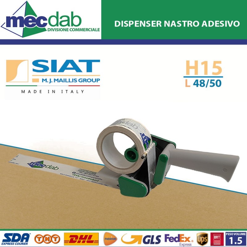 Dispenser Nastro Adesivo Basso H15 L48/50 mm Siat|Generica - Senza Marca