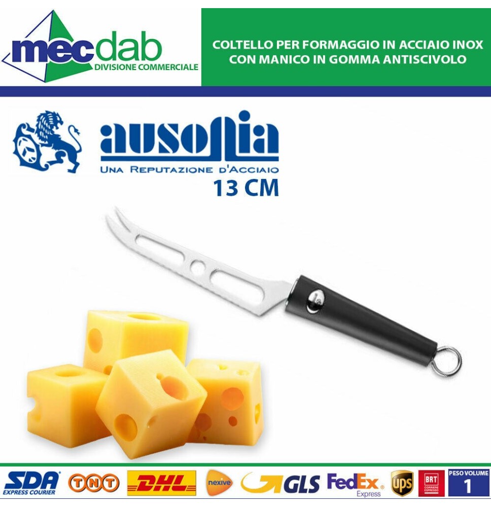 Coltello per Formaggio 13 Cm in Acciaio Inox con Manico in Gomma Antiscivolo Aus|9,99 €