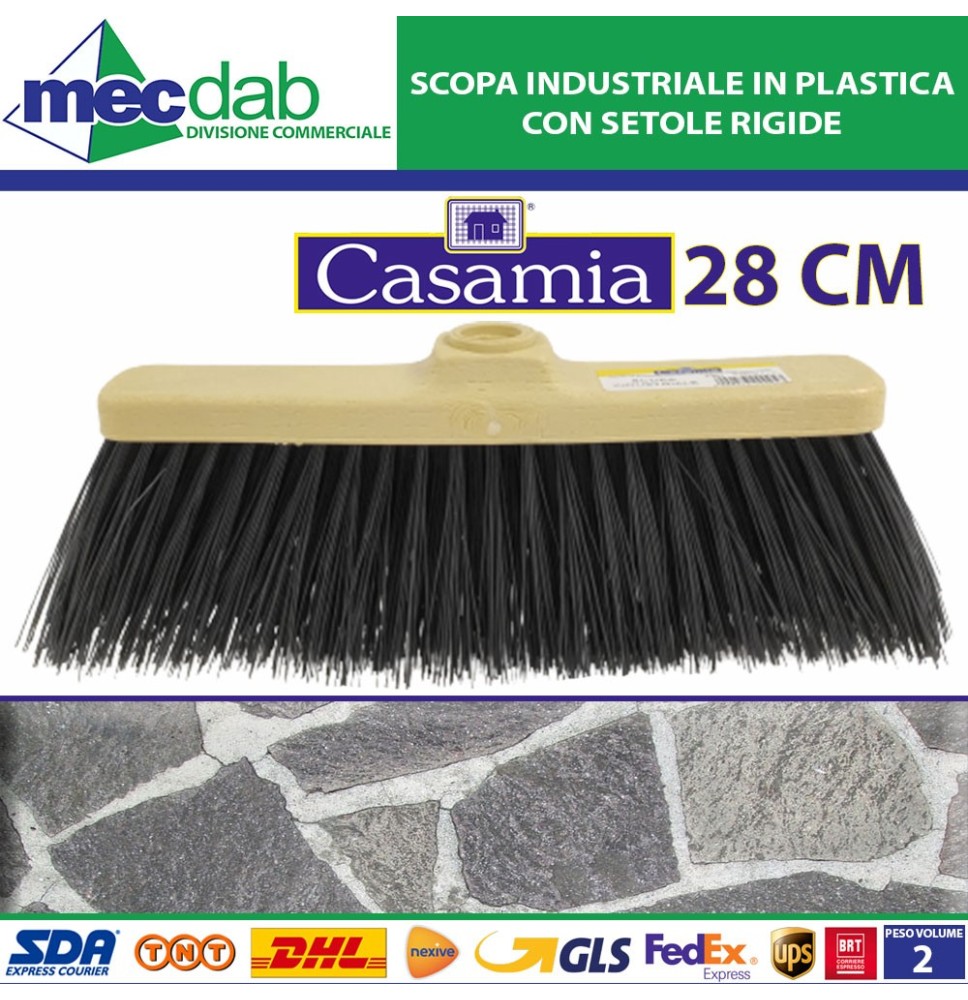 Scopa Industriale con Setole Rigide in PVC 28 Casamia|2,80 €