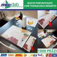 Buste Per Posate Con Tovagliolo Inserito Per Trattorie e Ristoranti Modello Spaghetti 1000 Pezzi