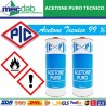 Acetone Puro Tecnico Al 99% Solvente Per Pitture Plastiche Vernici Oli Ed Altro Confezione 2 Latte Da 1 Litro PIC|PIC
