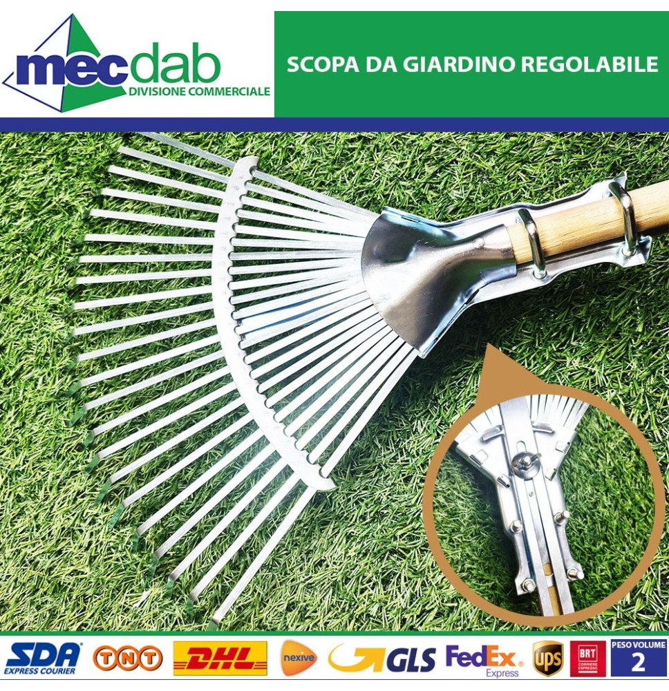 Scopa Da Giardino Regolabile Con Attacco a Morsetti Keyman 610215|5,25 €