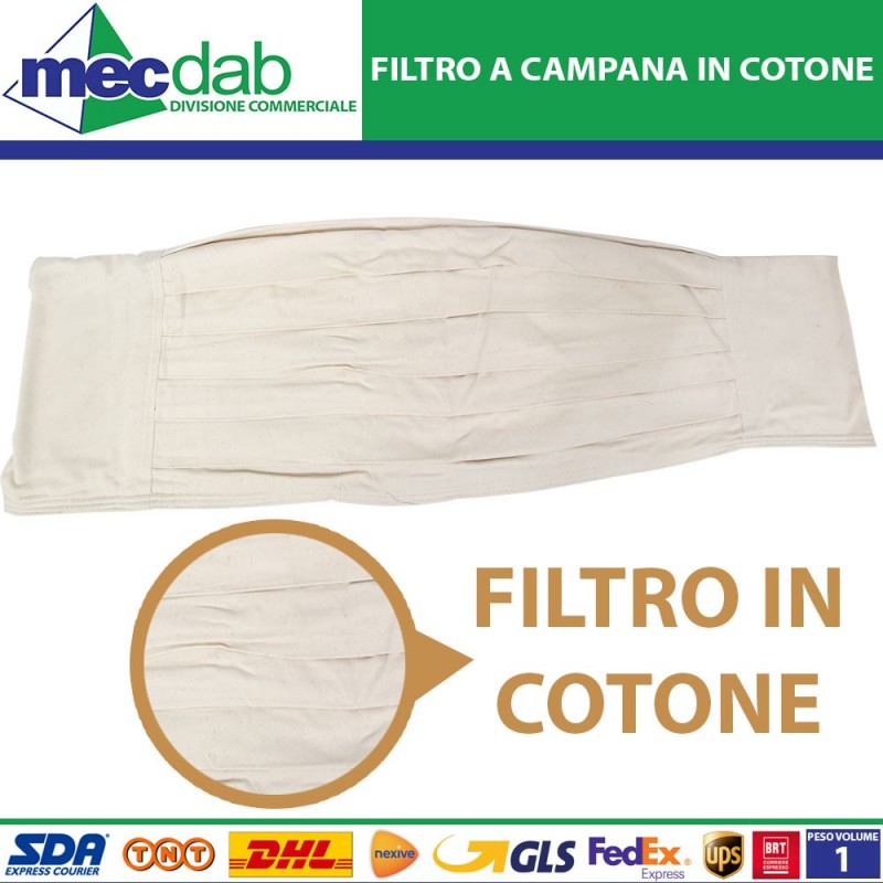 Sacco Filtro Enologico In Cotone a Campana 25 x 80 Cm cilli|Cilli
