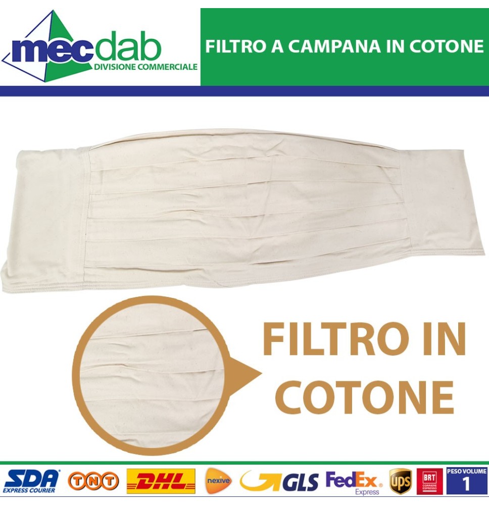 Sacco Filtro Enologico In Cotone a Campana 25 x 80 Cm cilli|15,00 €