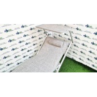 Lettino Da Spiaggia Con Parasole e Schienale Ribaltabile Cuscino Incorporato 187 x 60 Cm|99,99 €