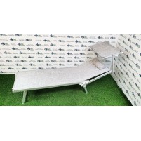 Lettino Da Spiaggia Con Parasole e Schienale Ribaltabile Cuscino Incorporato 187 x 60 Cm|99,99 €