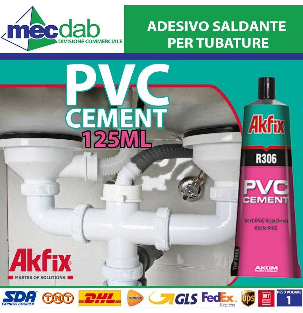 Adesivo Saldante per Tubature in PVC R306 - Akfix 125ml|4,50 €