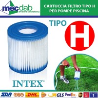 Filtro Cartuccia Per Pompa Piscina Intex Tipo H 10 Cm x Ø 8 Cm