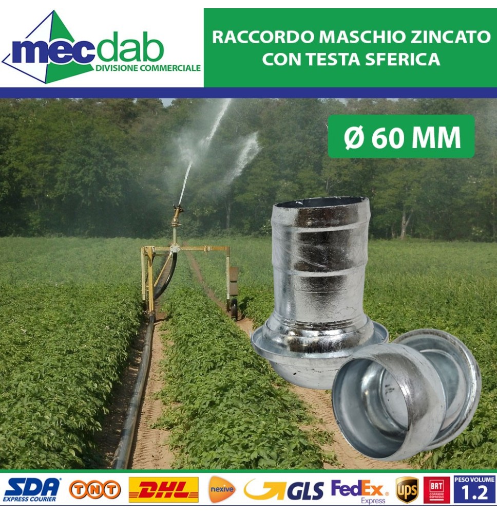 Raccordo In Acciaio Zincato Maschio Portagomma Sferico Per Tubazioni Agricole Vari Ø|33,00 € Raccordo In Acciaio Zincato Maschio Portagomma Sferico Per Tubazioni Agricole Vari Ø|33,00 €