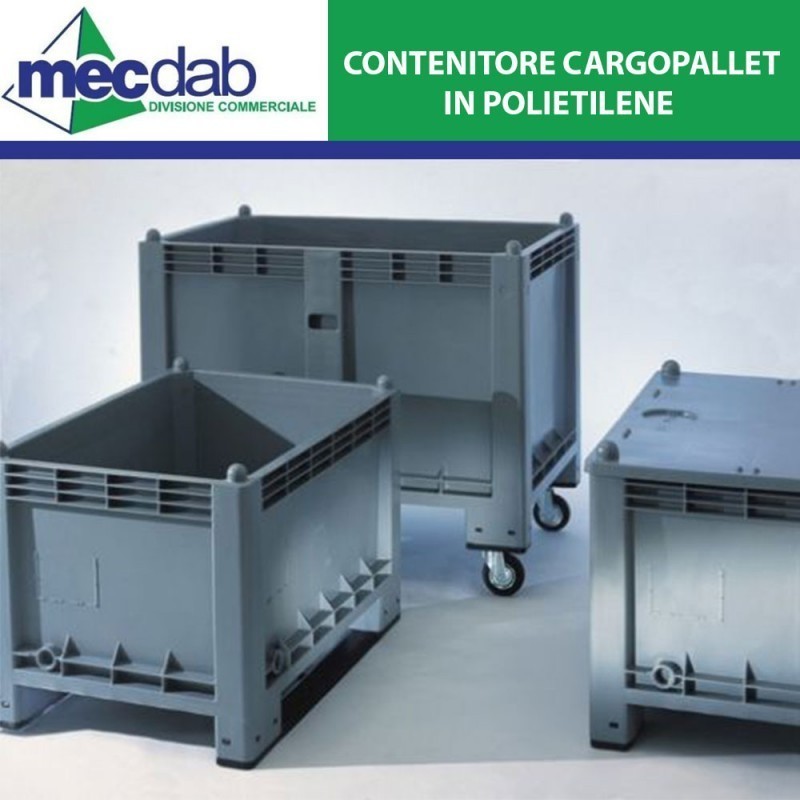Contenitore in Polietilene Cargopallet 300PLUS Grigio Industriale Vari Modelli | Mec.Dab SRL | Generica - Senza Marca