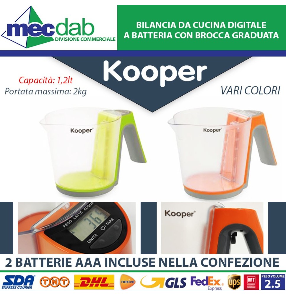 Bilancia da Cucina Digitale a Batteria con Brocca Graduata Dafne Kooper|18,00 €