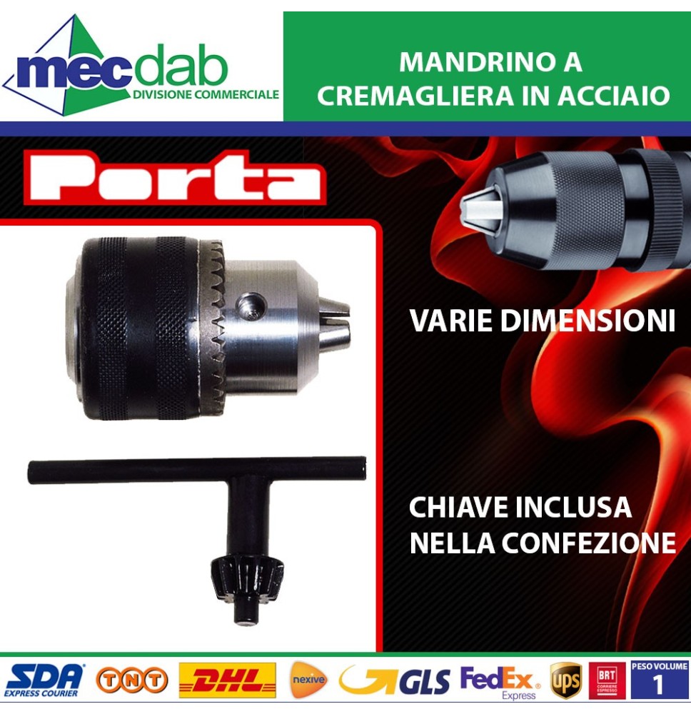 Mandrino a Cremagliera Attacco Femmina Varie Dimensioni Porta|13,99 € Mandrino a Cremagliera Attacco Femmina Varie Dimensioni Porta|13,99 €
