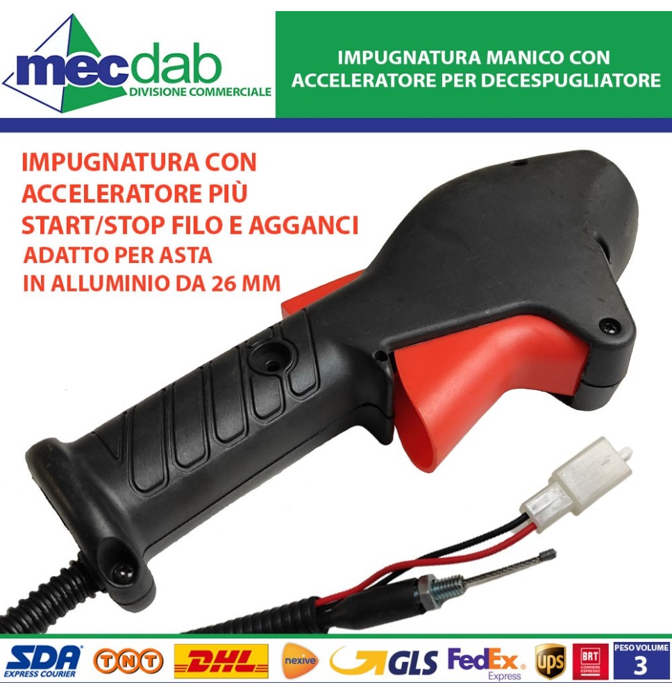 Impugnatura Manico Con Acceleratore per Decespugliatore Ø 26 mm|26,90 €