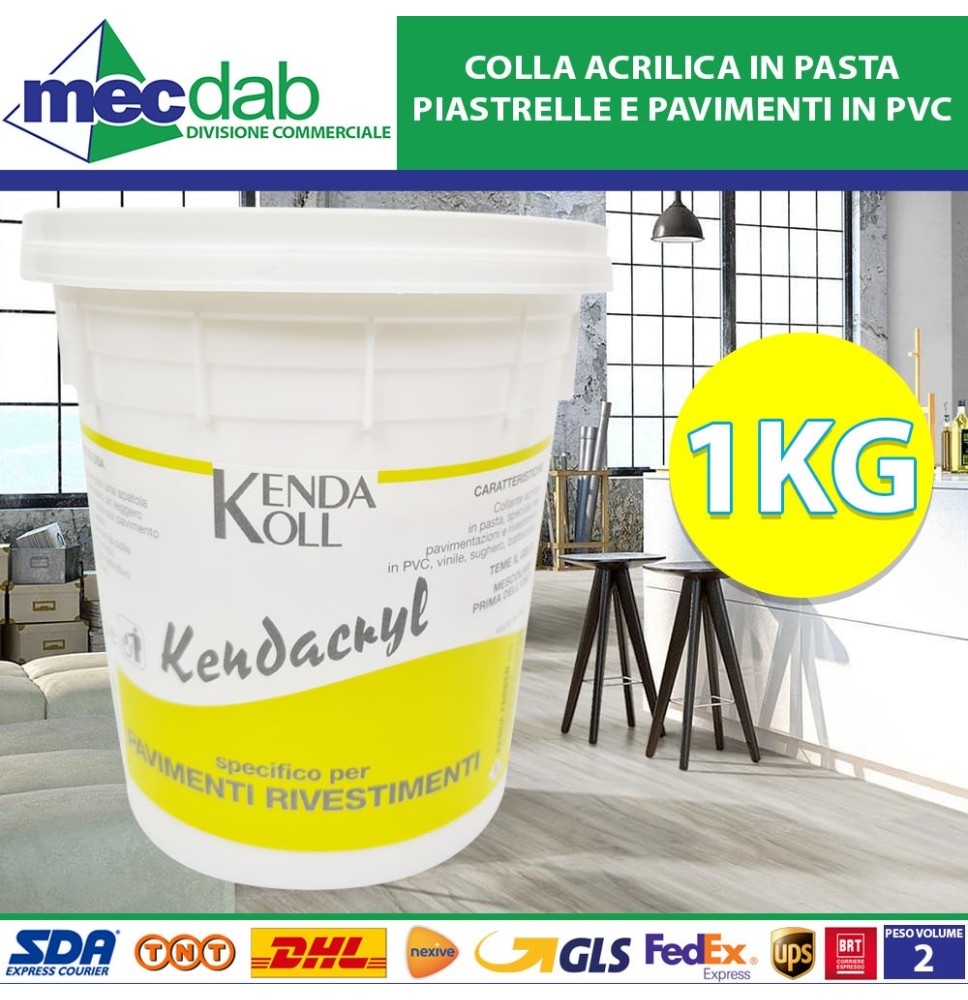 Colla Per Piastrelle e Pavimenti In PVC Confezione 1KG Kendackyl|13,05 €