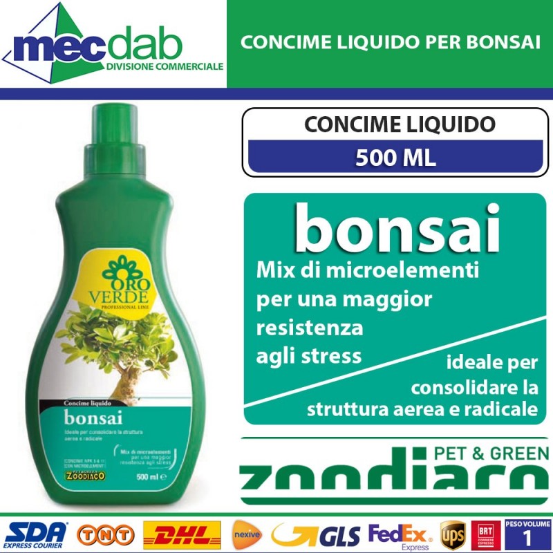 Concime Liquido Per Bonsai Mix Microelementi Zoodiaco Oro Verde 500ML|Zoodiaco