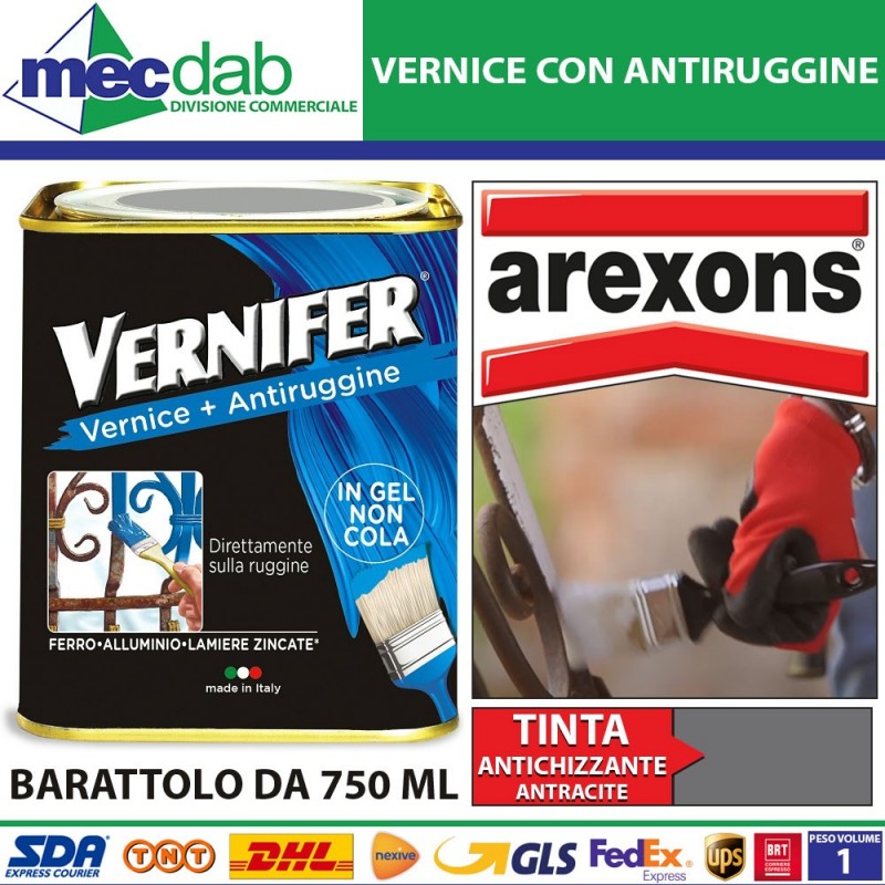 Vernice Smalto Antichizzante Con Antiruggine 750 ML Arexons Vernifer | Mec.Dab SRL | Arexons