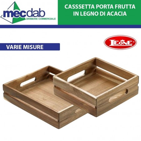 Cassetta Frutta in legno di Acacia Varie Misure Disponibili | Mec.Dab SRL | Leone Decorazioni
