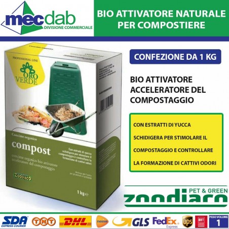 Bio Attivatore Naturale Per Compostiere 1 KG Oro Verde Acceleratore Compostaggio | Mec.Dab SRL | ZoodiacoOrto, Giardino e Agricoltura |8015579022515