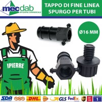 Tappo Di Fine Linea Con Spurgo Per Tubo Collettore Ø 16 /18 mm Ipierre Garden|3,00 €