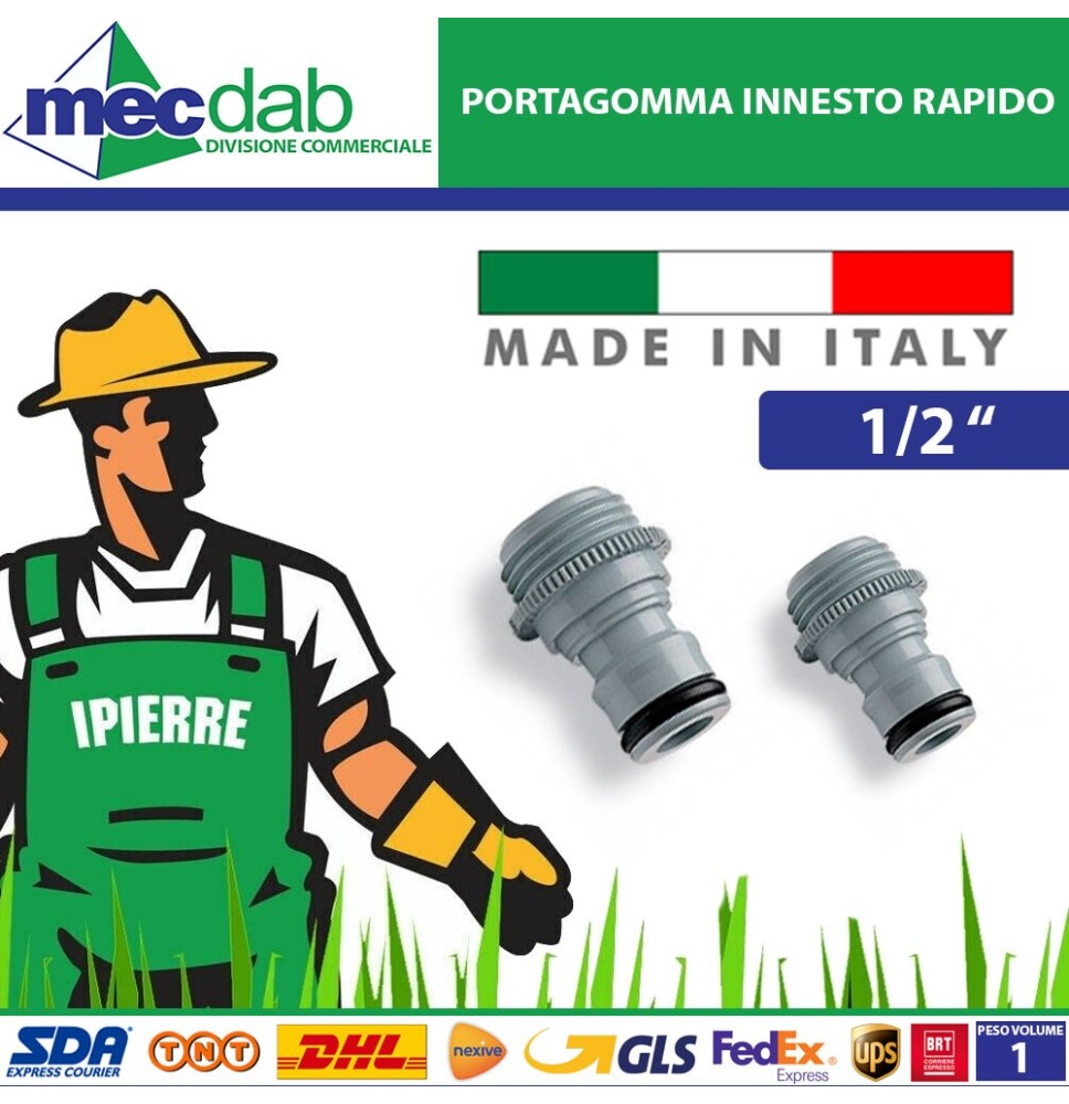 Portagomma Innesto Rapido Maschio Per Rubinetto Varie Misure Ipierre|2,00 €