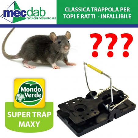Trappola per Topi e Ratti Super Trap Maxy Mondo Verde | Mec.Dab SRL | Mondo VerdeH.A.C.C.P |8012526047621