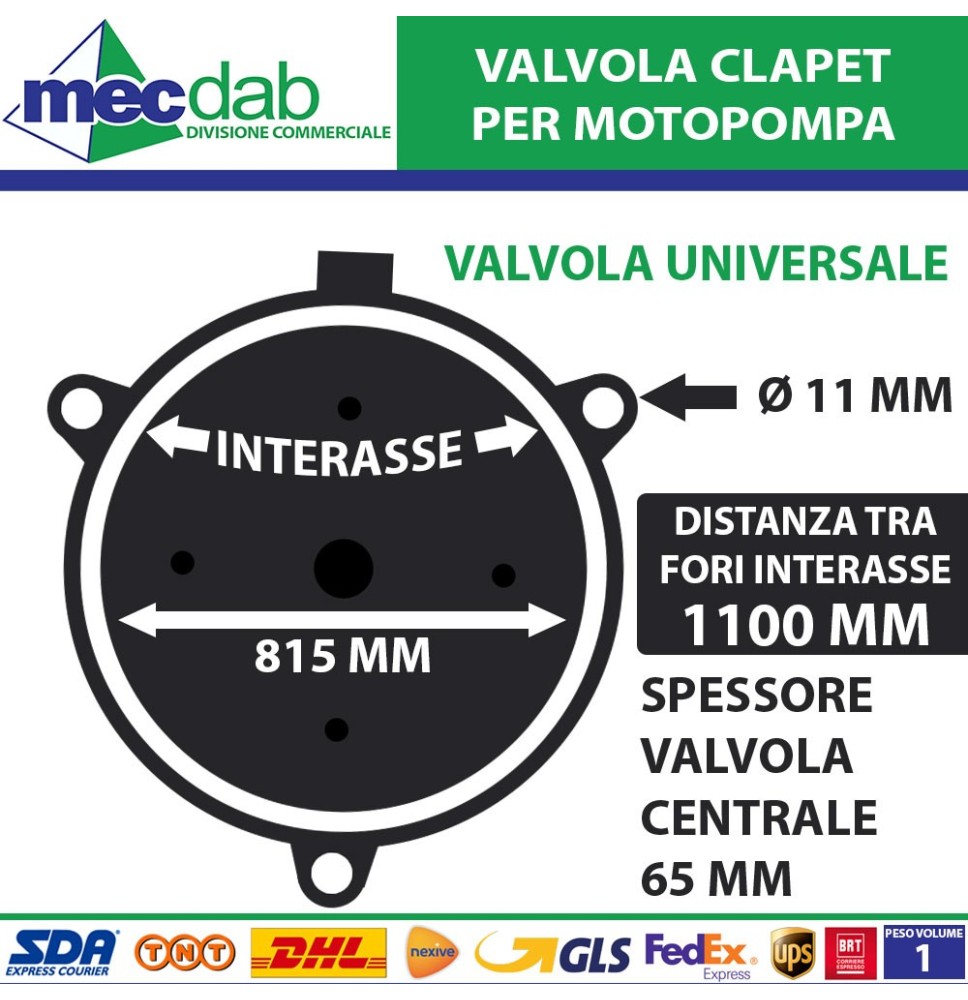 Valvola Di Chiusura Per Motopompa Autopescante Ø 80 mm Universale|13,00 €