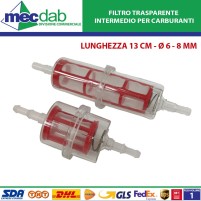 Filtro Trasparente Intermedio per Carburanti Varie Dimensioni|5,10 €