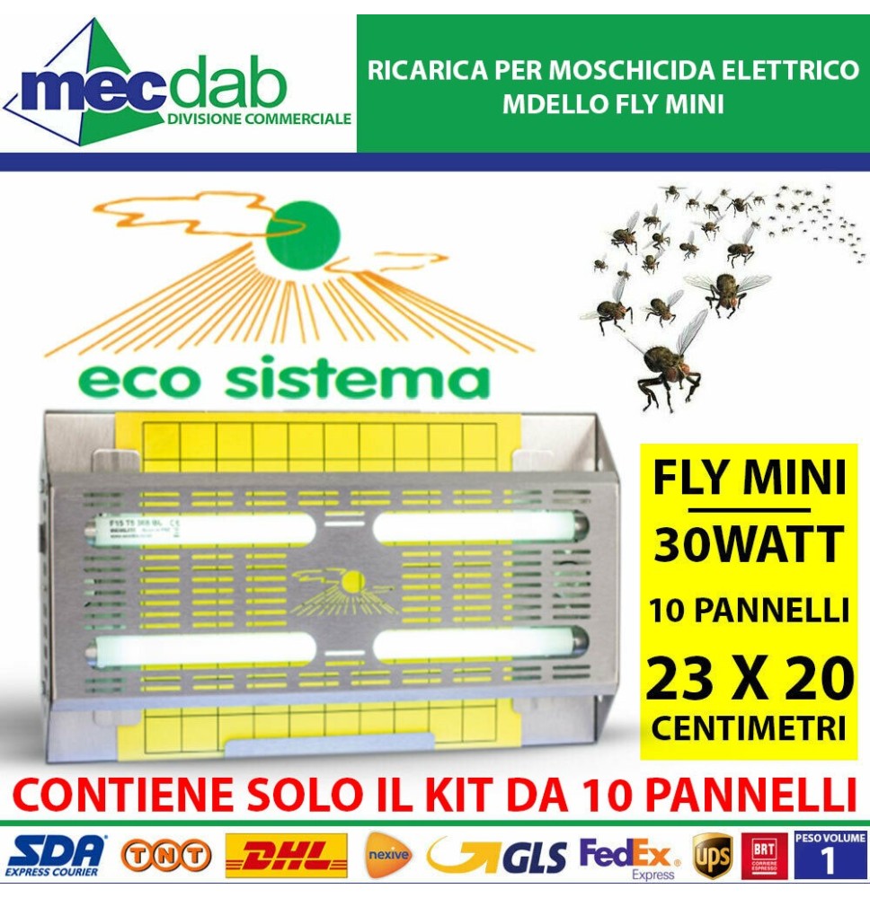 Ricarica Per Moschicida Elettrico Fly Mini 10 Fogli 23 x 20 Cm|26,00 €