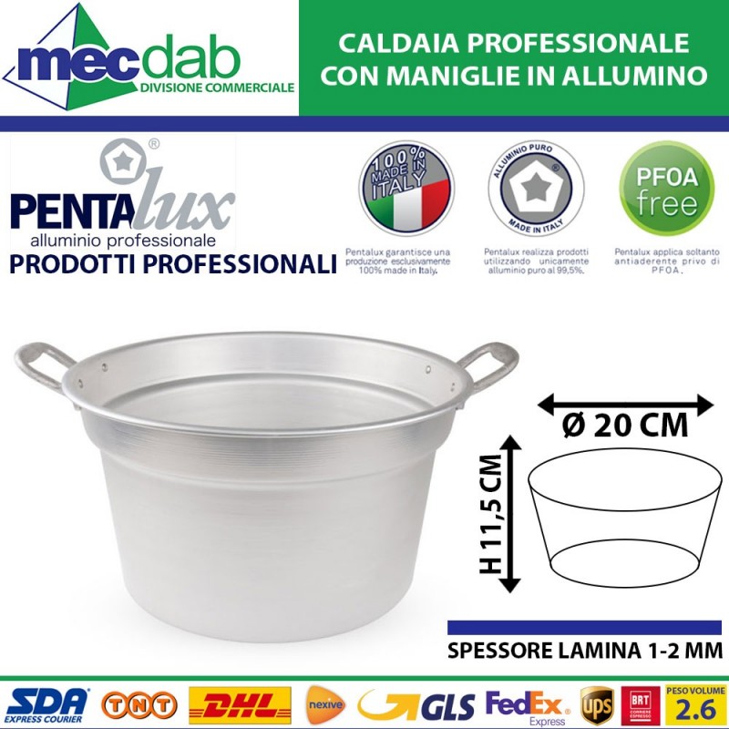 Caldaia Professionale Con Maniglie In Alluminio Puro 99,5% Pentalux - Bazar|Pentalux / Italpent