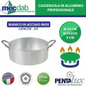 Casseruola Alluminio Pentola con Manico in Acciaio Inox Mezzo Fondo Varie Dimensioni | Mec.Dab SRL | Pentalux / Italpent