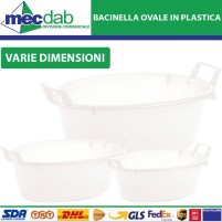 Bacinella Ovale In Plastica Tradizionale Neutra Varie Dimensioni