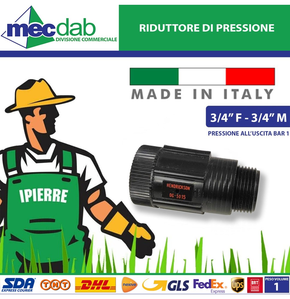 Riduttore Di Pressione Fil. 3/4" F 3/4" M per Programmatori Ipierre|12,50 €