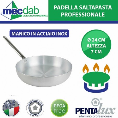 Padella Saltapasta Professionale in Aluminio con Manico in Acciaio Inox Pentalux | Mec.Dab SRL | Pentalux / ItalpentHotel, Restaurant & Café |