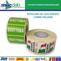 Etichette Adesive per Macellerie Rotolino da 1000 Adesivi Vari Modelli|7,00 €