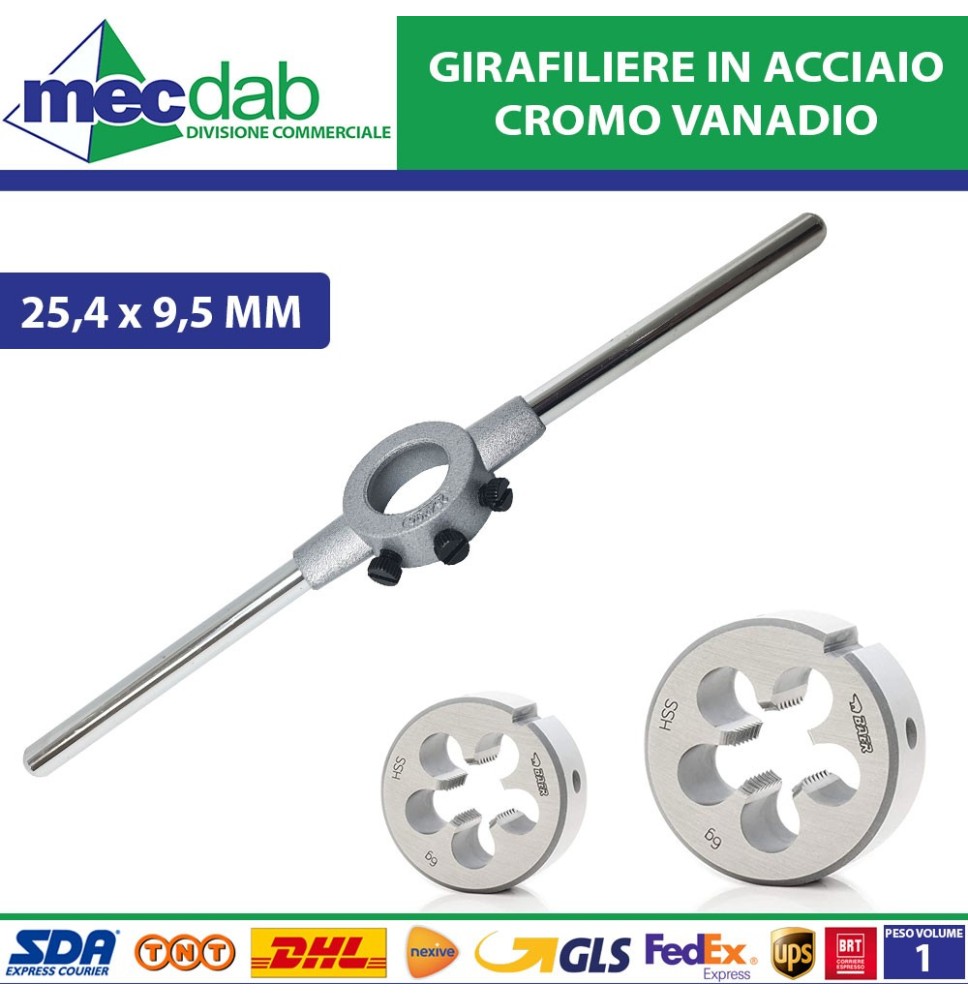 Girafiliere Con 4 Viti Di Fissaggio + 1 Vite Supplementare Di Regolazione - Acciaio Cromo Vanadio|9,20 €