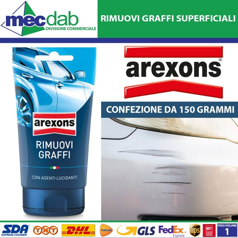 Arexons Rimuovi Graffi Superficiali Di Auto e Moto Contiene Agenti Lucidanti 150G|Arexons