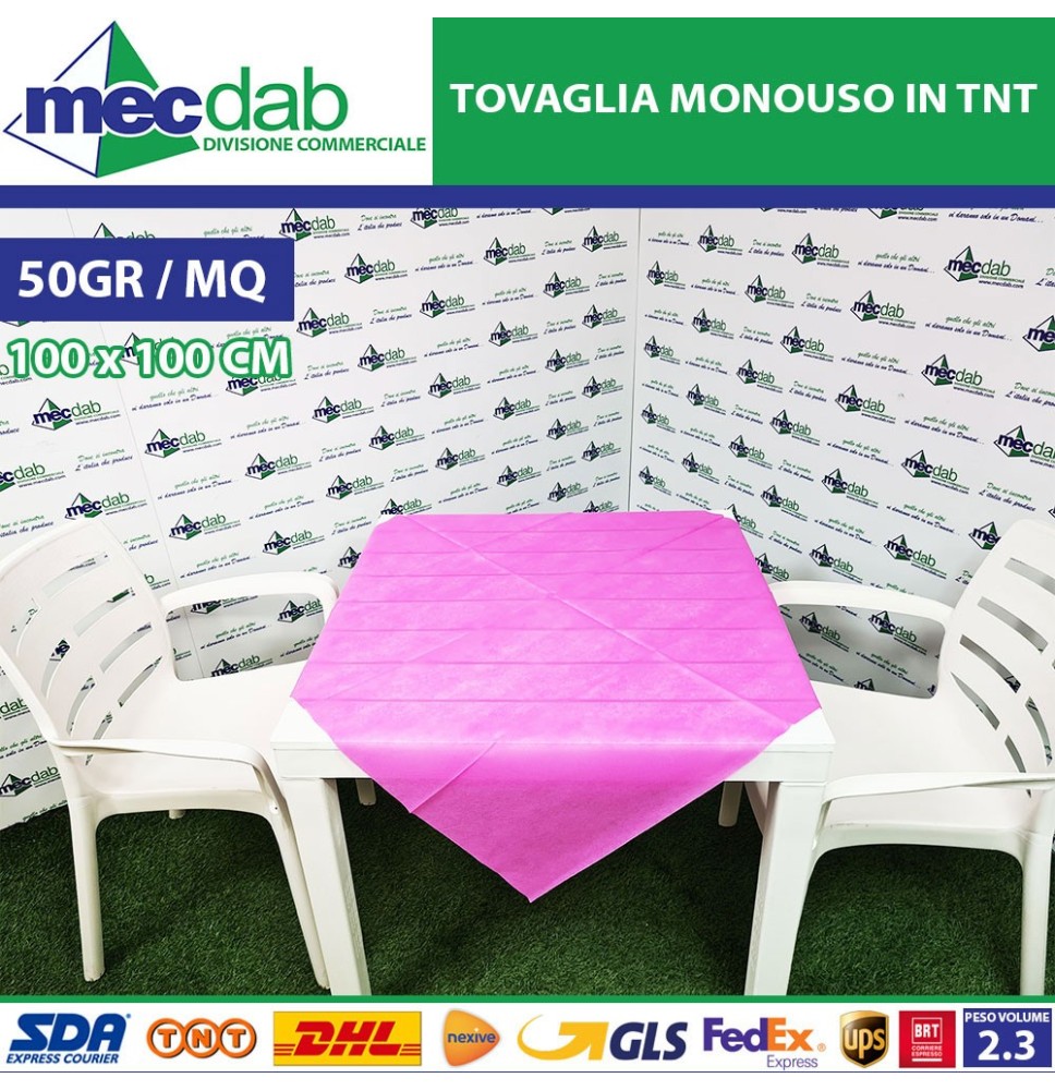 Tovaglie Per Tavoli In TNT 50gr/mq 100 x 100 Per Ristoranti Pizzerie Trattorie Vari Colori|12,50 €