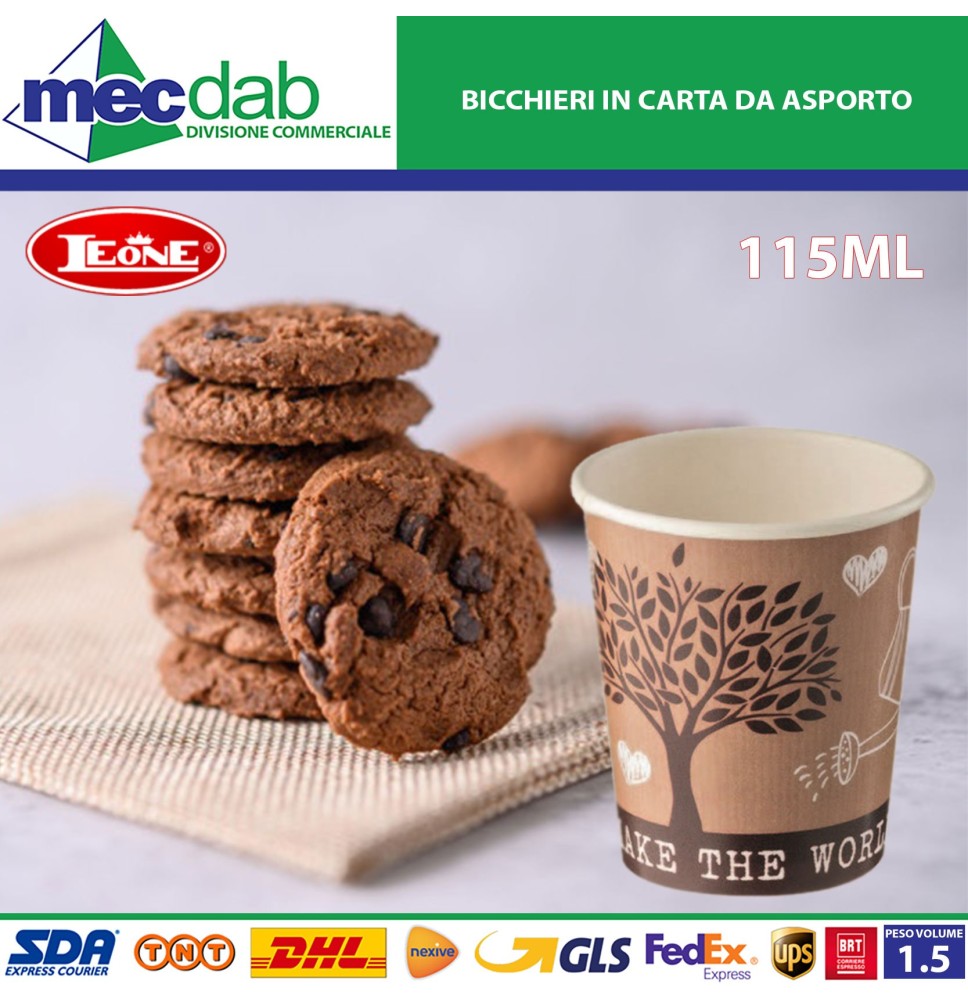 Bicchieri In Carta o Coperchio In Polistirene Da Asporto Vari ml Conf 50 Leone|3,35 €